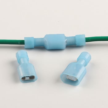 Πλήρως μονωμένο νάιλον 6,3 mm Θηλυκό + Αρσενικό μονωμένο φτυάρι Σύνδεσμοι ακροδεκτών πτύχωσης ηλεκτρικών καλωδίων Σετ βύσματος καλωδίων καλωδίωσης