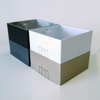86*86*40 мм Премиум добре опакована превключвателна кутия, ЕС розетка Кутия за стенен външен монтаж Бяла | Печене черно, сиво и златисто