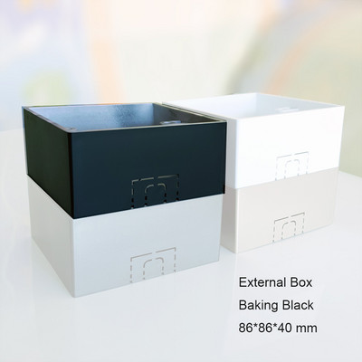 86*86*40mm Premium dobro upakirana razvodna kutija, EU utičnica zidna kutija za vanjsku montažu bijela | Pečenje crno, sivo i zlatno