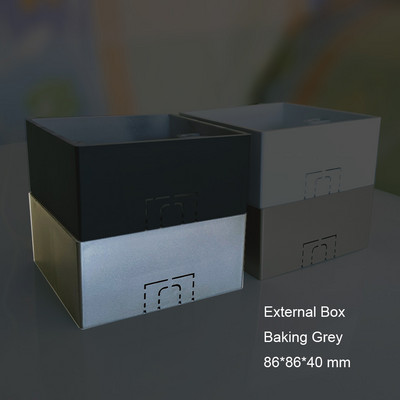 86*86*40mm Premium dobro upakirana razvodna kutija, EU utičnica zidna kutija za vanjsku montažu bijela | Pečenje crno, sivo i zlatno