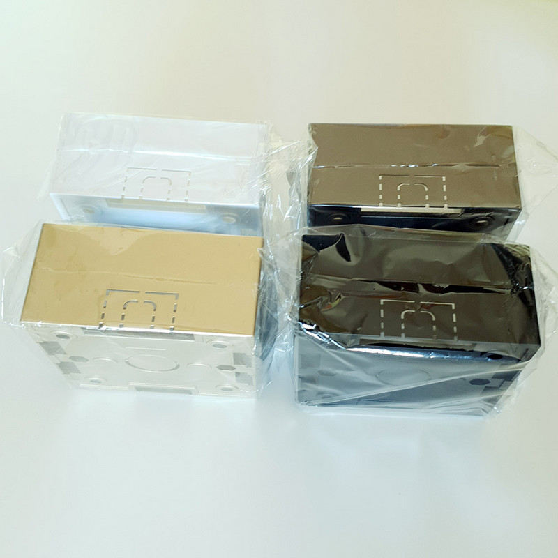 86*86*40mm Premium dobro upakirana razvodna kutija, EU utičnica zidna kutija za vanjsku montažu bijela | Pečenje crno, sivo i zlatno