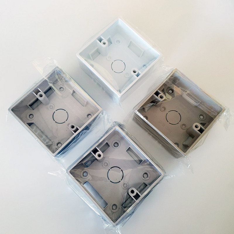 86*86*40mm Premium dobro upakirana razvodna kutija, EU utičnica zidna kutija za vanjsku montažu bijela | Pečenje crno, sivo i zlatno