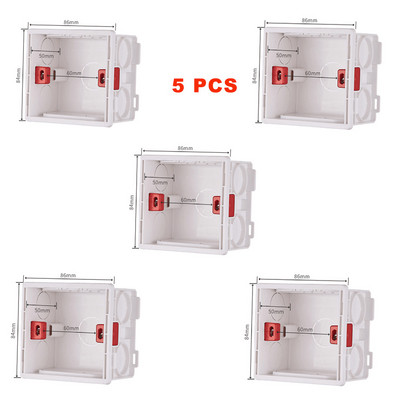 Montažna kutija za zidni prekidač i utičnicu 86*86 mm, zidna kazeta, univerzalna bijela zidna razvodna kutija tipa 86