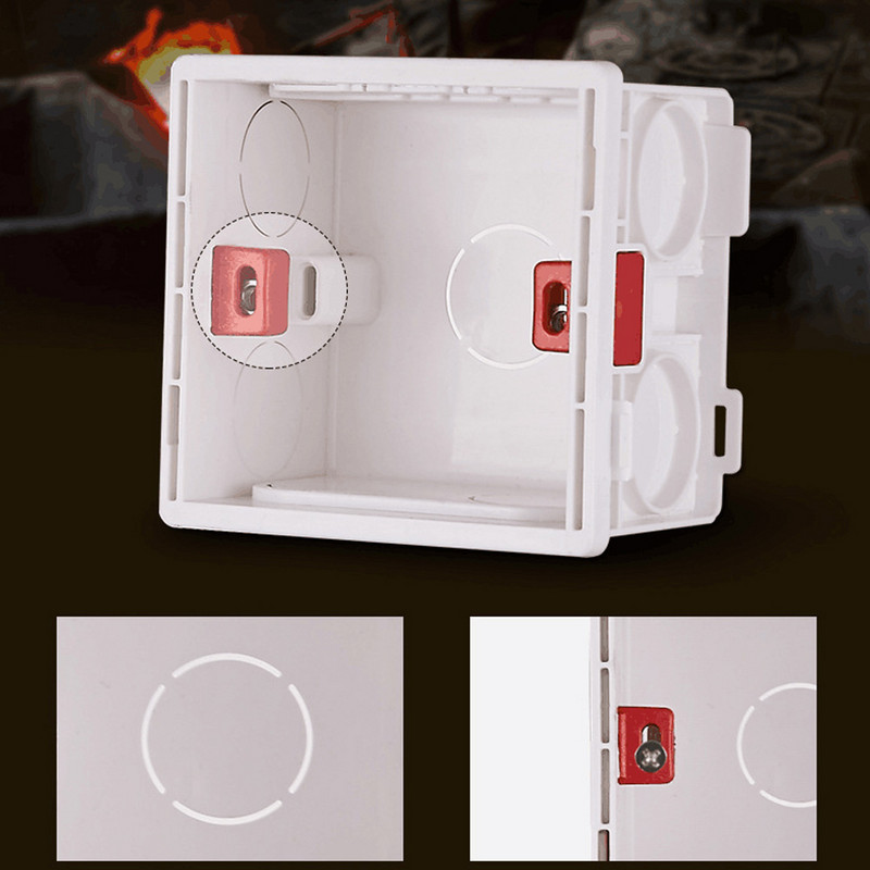 Montažna kutija za zidni prekidač i utičnicu 86*86 mm, zidna kazeta, univerzalna bijela zidna razvodna kutija tipa 86