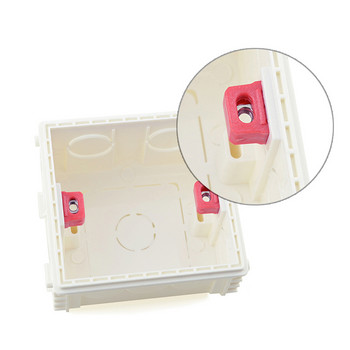 Avoir Stash Монтажна кутия Аксесоари за превключватели Скриване на пластмасова стенна кутия Тип 86 Бяло Червено Синьо Разклонителна кутия за гнездо за ключ за ЕС Великобритания