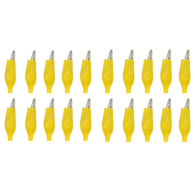 20 tk krokodilli tüüpi klamber 28 mm must punane sinine must kollane pehme plastikuga kaetud testimissond mini alligaatori testklambrid