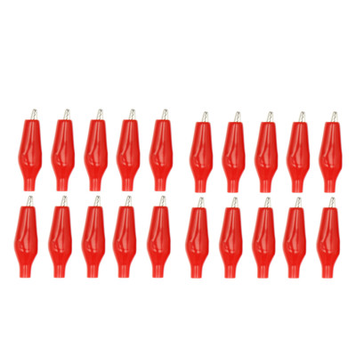 20 tk krokodilli tüüpi klamber 28 mm must punane sinine must kollane pehme plastikuga kaetud testimissond mini alligaatori testklambrid