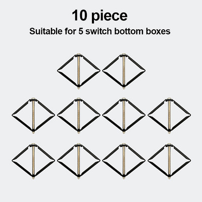 1 komplekts (10gab.) Sienas uzstādīšanas kastes remonta rīks, slepenais slēdža stiprinājums kasešu labotājs atbalsta stieņa elektriķa piederumi