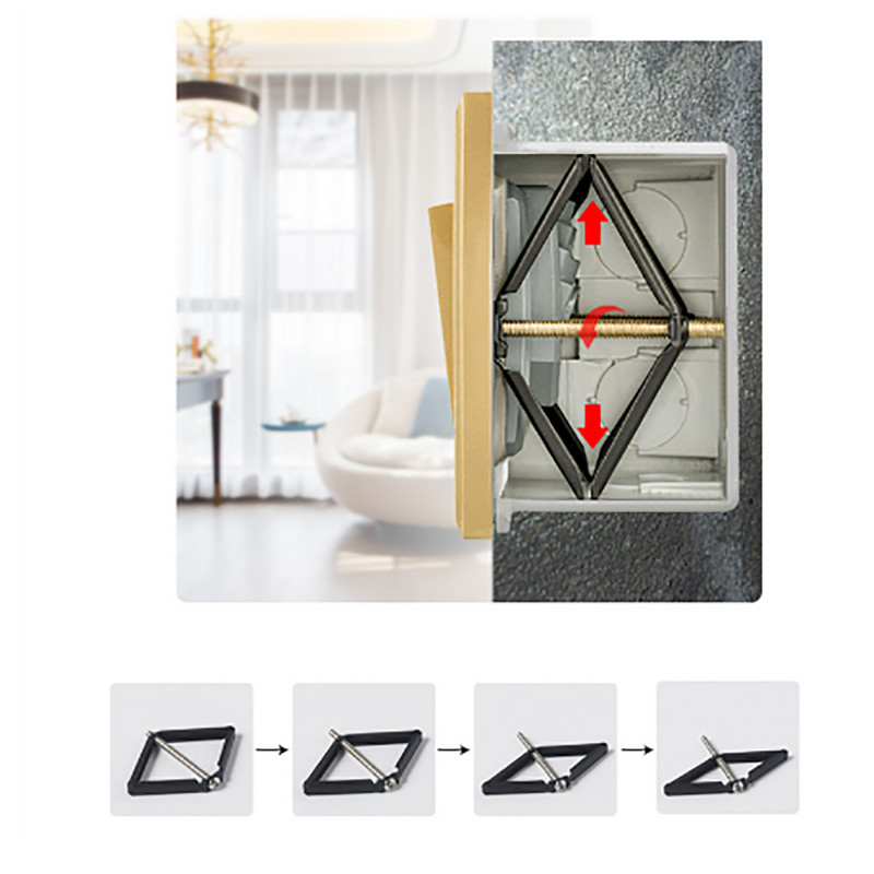 1 komplekts (10gab.) Sienas uzstādīšanas kastes remonta rīks, slepenais slēdža stiprinājums kasešu labotājs atbalsta stieņa elektriķa piederumi