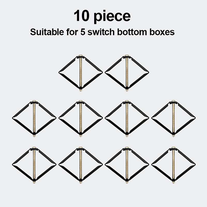 1 komplekts (10gab.) Sienas uzstādīšanas kastes remonta rīks, slepenais slēdža stiprinājums kasešu labotājs atbalsta stieņa elektriķa piederumi