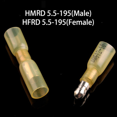 Sieviešu vīrišķā savienojuma stieples spailes lodes ūdensnecaurlaidīgs termiski saraušanās neilona vara kontaktligzdas, saspiežamas elektriskā kabeļa savienotājs