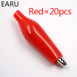 20tk 28MM metallist alligaatoriklamber G98 krokodilli elektriklambri testimissondi mõõtur must punane plastikust pakiruumi auto akuga