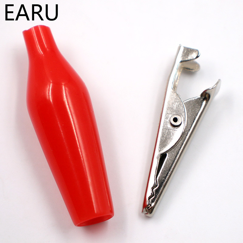 20tk 28MM metallist alligaatoriklamber G98 krokodilli elektriklambri testimissondi mõõtur must punane plastikust pakiruumi auto akuga