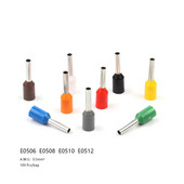 100kom/paket E0506 E0508 E0510 E0512 Izolirane ferule Terminal Block Završna žica kabela Konektor Električni završni završetak