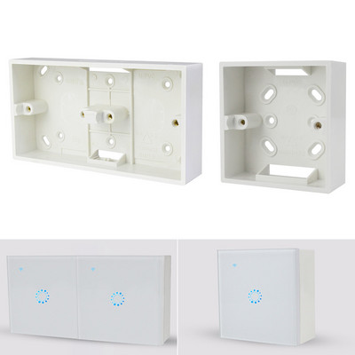 PVC 1 συμμορία 2 συμμορία Wall Mount Cassette Εξωτερικό κιβώτιο στερέωσης 172mm*86mm*33mm Χρήσιμο για τυπικό διακόπτη και πρίζα 86 τύπων