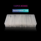 150PCS prozirno termoskupljajuće omotano skupljajuća izolacija termoskupljajuće kućište električnih kabela za automobil skupljajuća cijev komplet cijevi