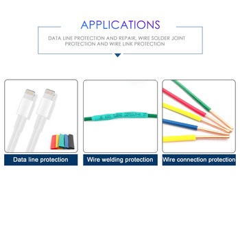 150PCS Прозрачна термосвиваема обвивка Свиваща се изолационна обвивка Термичен корпус Автомобилен електрически кабел Свиваща се тръба Комплект тръби