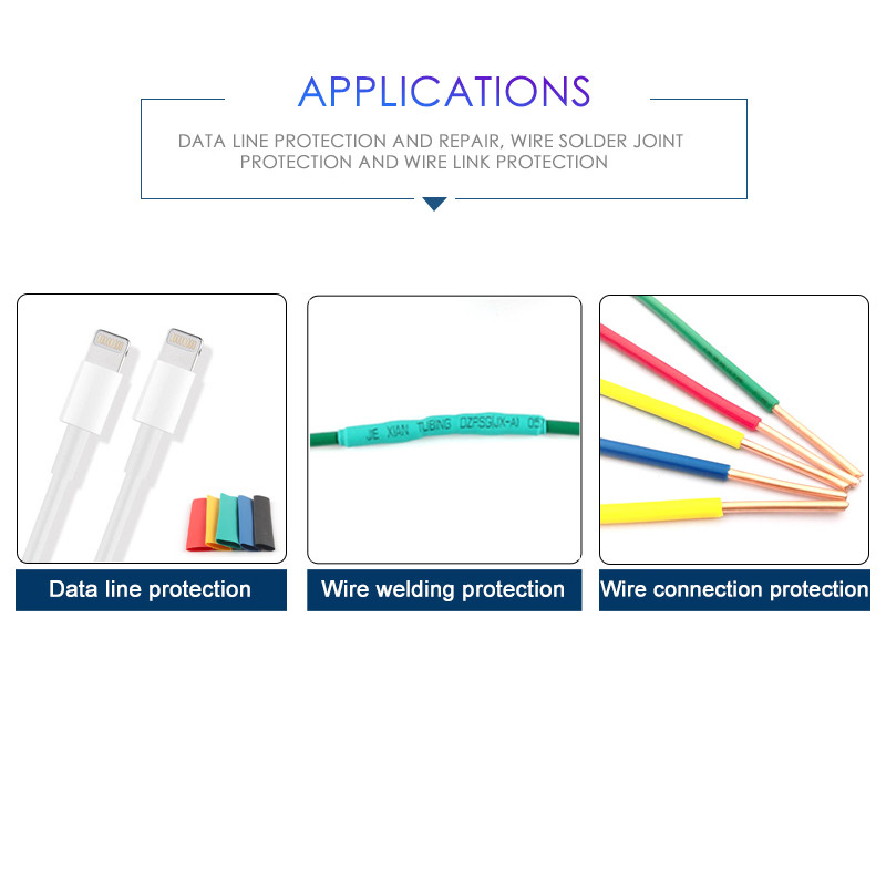 150PCS prozirno termoskupljajuće omotano skupljajuća izolacija termoskupljajuće kućište električnih kabela za automobil skupljajuća cijev komplet cijevi