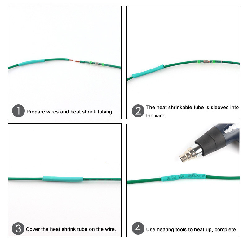 150PCS prozirno termoskupljajuće omotano skupljajuća izolacija termoskupljajuće kućište električnih kabela za automobil skupljajuća cijev komplet cijevi