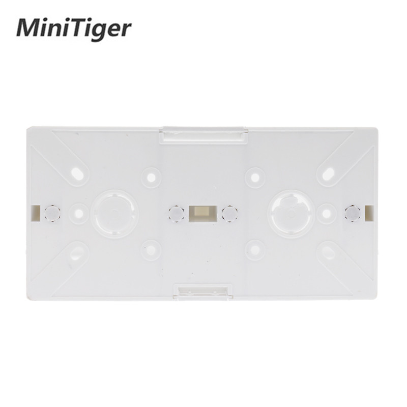 Minitiger kutija za vanjsko montiranje 172 mm * 86 mm * 33 mm za dvostruke dodirne prekidače ili utičnice tipa 86 odnosi se na bilo koji položaj zidne površine