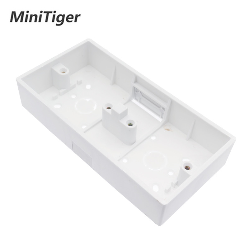 Minitiger kutija za vanjsko montiranje 172 mm * 86 mm * 33 mm za dvostruke dodirne prekidače ili utičnice tipa 86 odnosi se na bilo koji položaj zidne površine