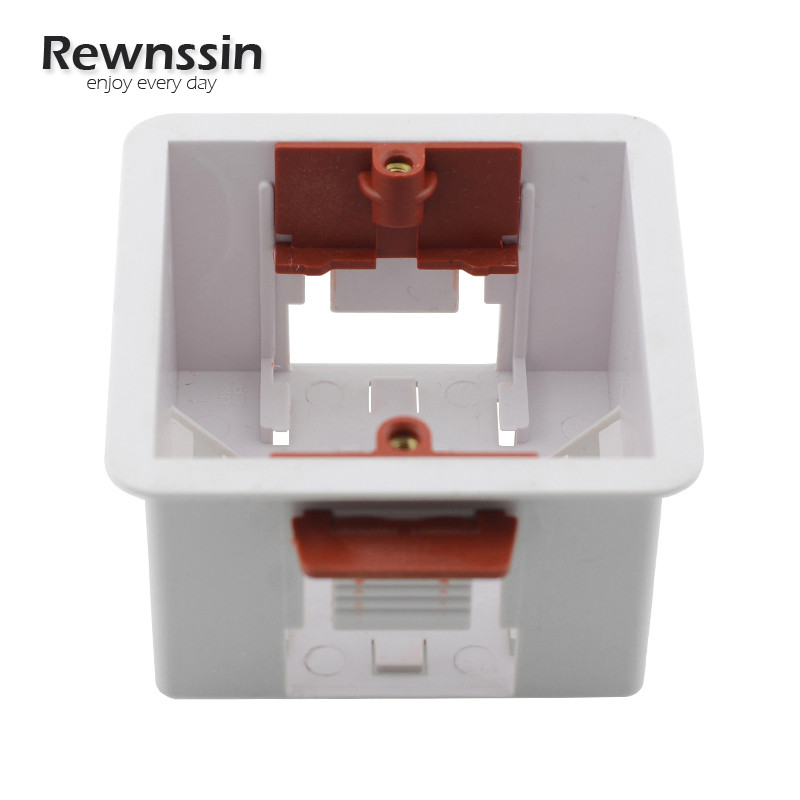 46 mm dziļuma sienas kontaktligzdas un slēdži Kasešu sausā oderējuma kaste ģipškartona plātnes ģipškartona plāksnei 1 grupas elektriskā kaste