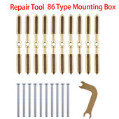 1 set Alat za popravak Zidna kutija Prekidač za svjetlo Utičnica za svjetiljku Vijak Potporna šipka Spojna šipka Popravak kasete Električni dodaci 86 Vrsta