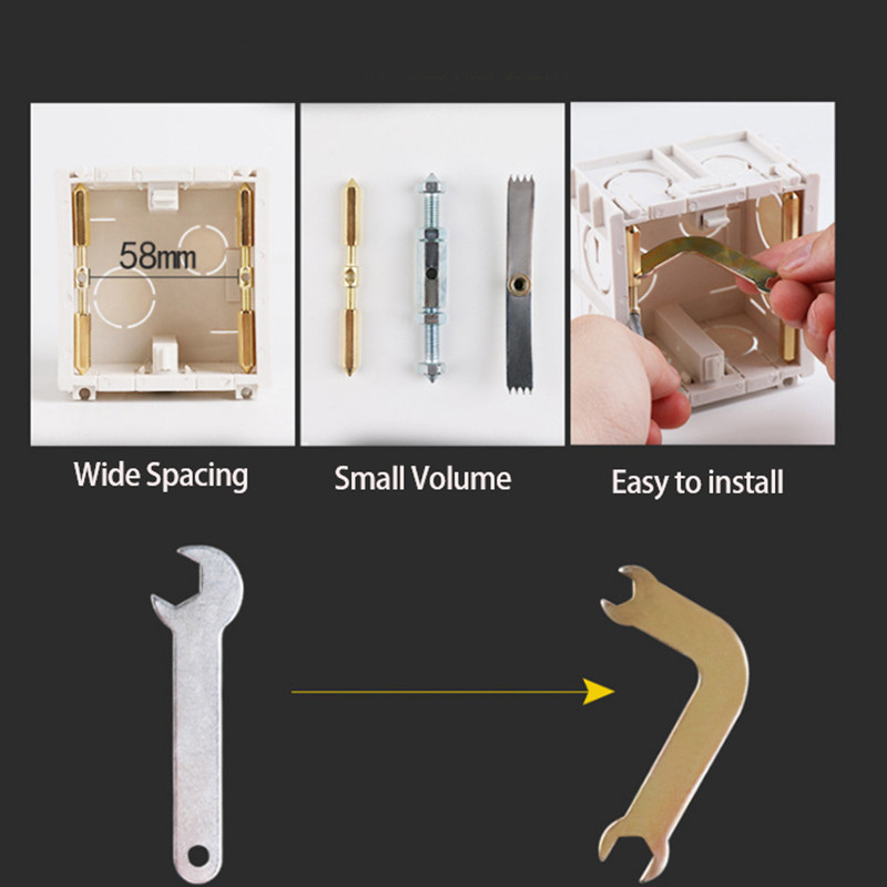 1 set Alat za popravak Zidna kutija Prekidač za svjetlo Utičnica za svjetiljku Vijak Potporna šipka Spojna šipka Popravak kasete Električni dodaci 86 Vrsta