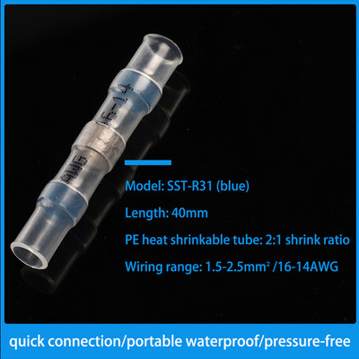 Ūdensizturīgs lodēšanas blīvējums uzmavas Termiski saraušanās sadursvadu savienotāji Elektriskie kabeļi Savienojumi Konservēti spailes dzelteni 4-6mm²/12-10AWG