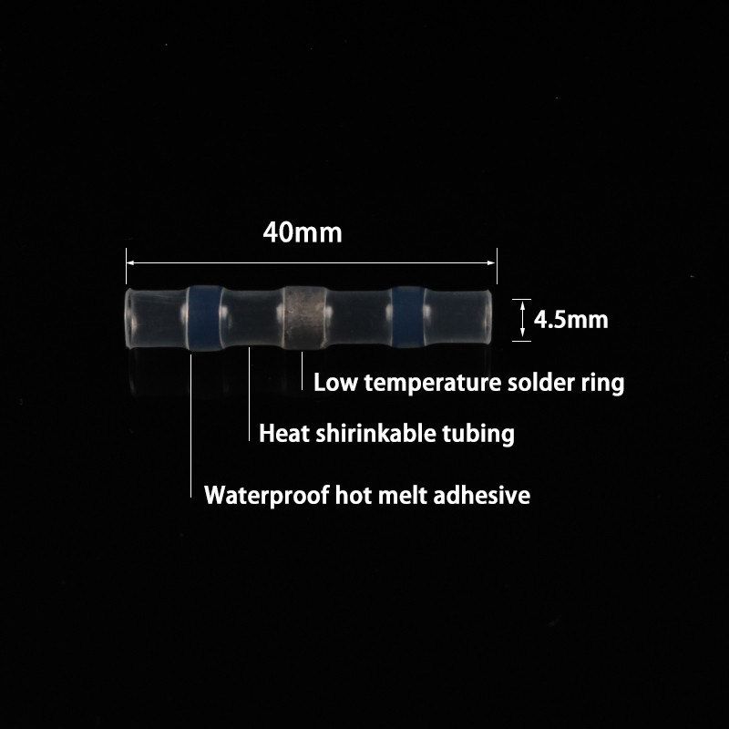 Ūdensizturīgs lodēšanas blīvējums uzmavas Termiski saraušanās sadursvadu savienotāji Elektriskie kabeļi Savienojumi Konservēti spailes dzelteni 4-6mm²/12-10AWG