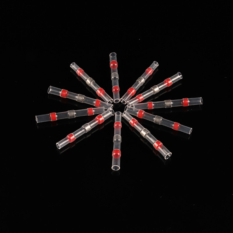 Ūdensizturīgs termiski saraušanās lodēšanas blīvējums uzmava Savienojums sarkans spailes Izolēts sadursavienojuma komplekts Elektriskais vads lodēts spaile