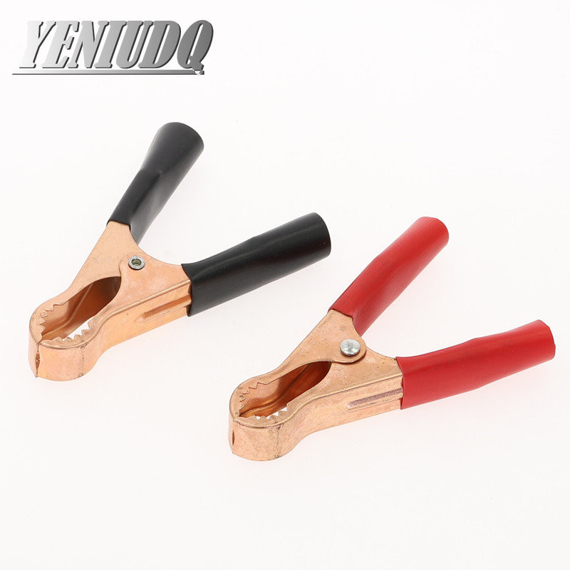 2tk/10tk 50A 80mm krokodilliauto haagissuvila kaubiku aku testimisjuhtme klambrid isoleeritud alligaatoriklambrid kõrge kvaliteediga punane + must