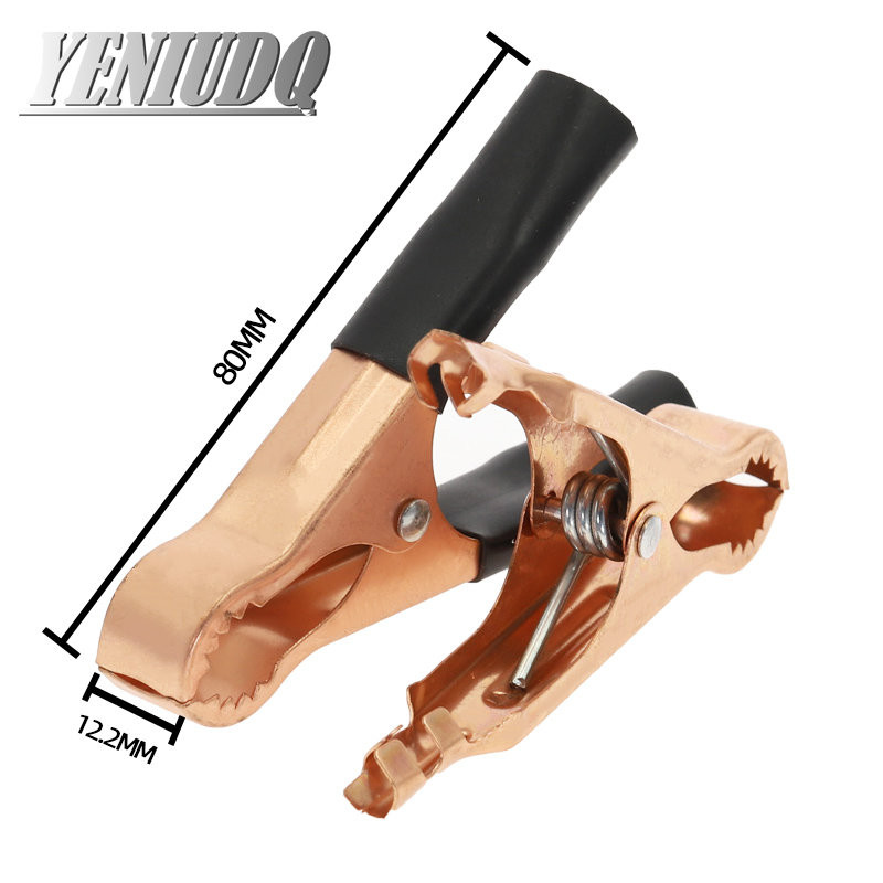 2tk/10tk 50A 80mm krokodilliauto haagissuvila kaubiku aku testimisjuhtme klambrid isoleeritud alligaatoriklambrid kõrge kvaliteediga punane + must