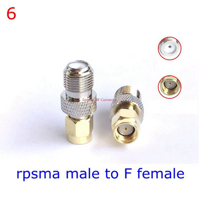 2Pcs/lot SMA na F TV ženski muški ravni konektor RPSMA na F brzi utikač adapter koaksijalni konektor mesing pozlaćen visoke kvalitete