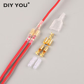 10/30/50Setovi Jedan ženski Dva muški 4.0 Bullet Terminal Konektor za električnu žicu u automobilu Muško Žensko odijelo 1:2 Prozirni omotač