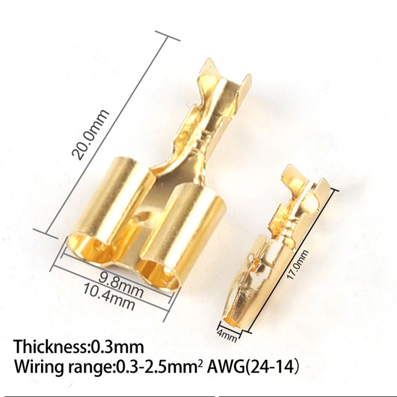10/30/50Setovi Jedan ženski Dva muški 4.0 Bullet Terminal Konektor za električnu žicu u automobilu Muško Žensko odijelo 1:2 Prozirni omotač
