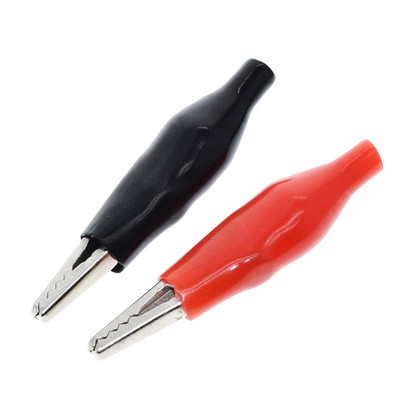 10 tk/partii 28 mm metallist alligaatoriklamber G98 krokodilli elektriline klamber sondimõõturi testimiseks, must ja punane, plastpagasiga.