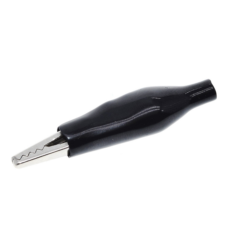 10 tk/partii 28 mm metallist alligaatoriklamber G98 krokodilli elektriline klamber sondimõõturi testimiseks, must ja punane, plastpagasiga.