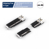 10 vnt. 2 kontaktų greito sujungimo elektros kabelio laido jungties gnybtai, skirti 22-20AWG LED juostoms automobilio laidų jungtims