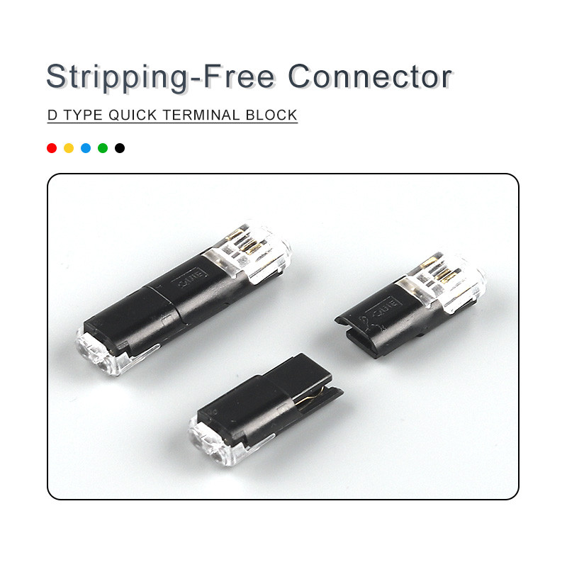 10 vnt. 2 kontaktų greito sujungimo elektros kabelio laido jungties gnybtai, skirti 22-20AWG LED juostoms automobilio laidų jungtims