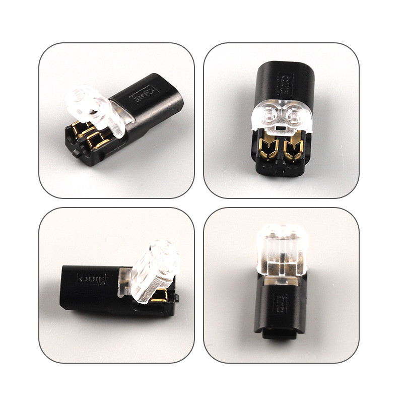 10 vnt. 2 kontaktų greito sujungimo elektros kabelio laido jungties gnybtai, skirti 22-20AWG LED juostoms automobilio laidų jungtims