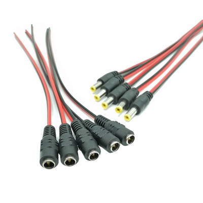 5 τμχ 10 τμχ 5,5x2,1 mm Αρσενικό θηλυκό βύσμα 12V DC Power Pigtail Cable Extension ουρά 24V DC καλώδιο