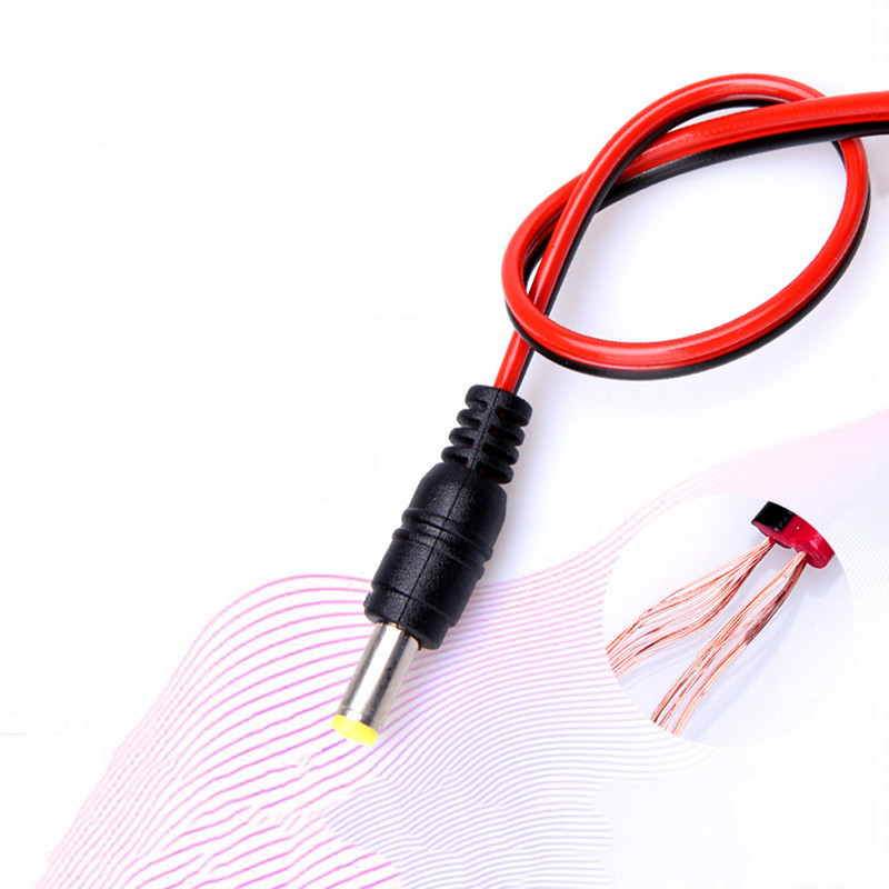 5gab 10gab 5,5x2,1 mm vīrišķā kontaktdakša 12V līdzstrāvas barošanas kabeļa ligzda videonovērošanas kamerai savienotāja astes pagarinātājs 24V līdzstrāvas vads