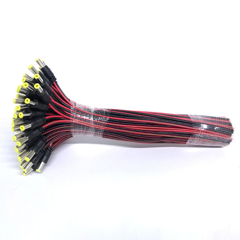 5gab 10gab 5,5x2,1 mm vīrišķā kontaktdakša 12V līdzstrāvas barošanas kabeļa ligzda videonovērošanas kamerai savienotāja astes pagarinātājs 24V līdzstrāvas vads