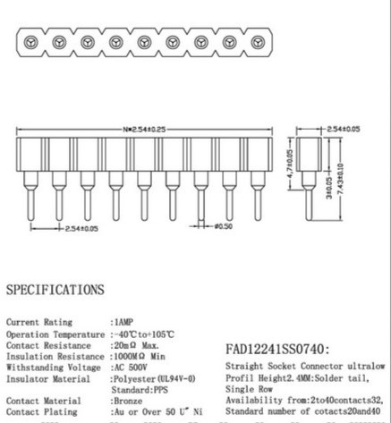 10 gab 1x40P 2,54mm apaļš caurums vīriešu skārda zelts adatas galvene viena rinda 0,1 collu salaužama PCB IC kristāla tranzistora ligzda