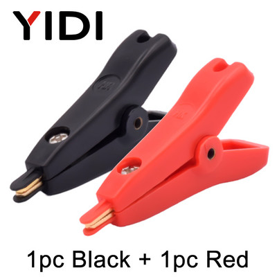 YIDI izolirana 5A ravna krokodilska stezaljka, 52 mm LCR Kelvin bakarna mjedena aligatorska stezaljka, metalne ispitne stezaljke za kabelsku bateriju