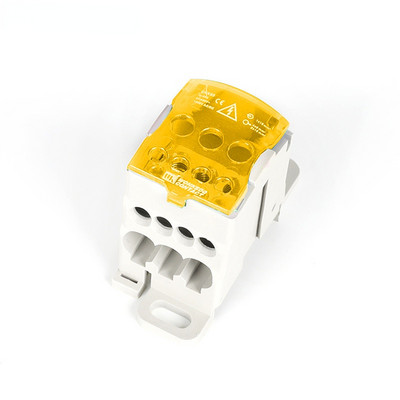 Terminalni blok UKK80A Konektor za električnu žicu 1 u više vanjskih DIN tračnica Distribucija Dodaci za ožičenje Plava Žuta Zelena Crvena