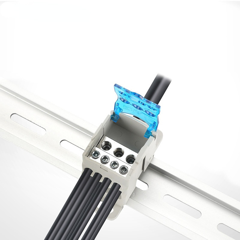 Terminalni blok UKK80A Konektor za električnu žicu 1 u više vanjskih DIN tračnica Distribucija Dodaci za ožičenje Plava Žuta Zelena Crvena