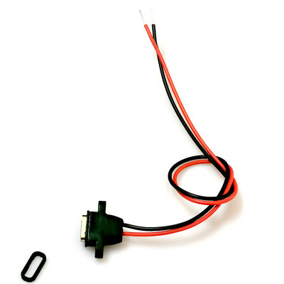 C tipa USB 3.1 savienotājs, 2 kontaktu SMD SMT metināšanas vads, iekšpuse, ūdensnecaurlaidīga sieviešu ligzda, gumijas gredzens ar augstas strāvas ātrās uzlādes pieslēgvietu