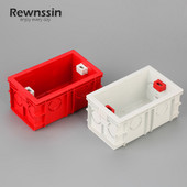 Sienā iebūvēta AU US 120 154 197 sarkana balta barošanas ligzdas slēdža kasete slēptā sadales kārba Iekšējā instalācijas kaste